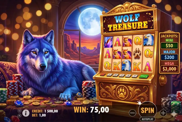Wolf Treasure Free Play Simulation